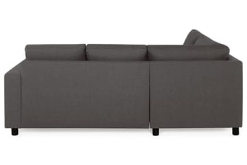 Crazy 3-seters Venstrevendt L-formet Sjeselongsofa i Stoff - Mørk grå - Møbler - Sofaer - Sofaer med sjeselong - 2 seters sofa med divan