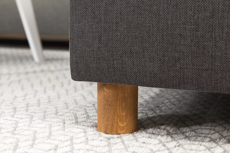 Crazy 3-seters Venstrevendt L-formet Sjeselongsofa i Stoff - Mørk grå - Møbler - Sofaer - Sofaer med sjeselong - 2 seters sofa med divan