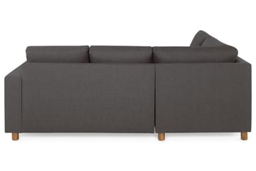 Crazy 3-seters Venstrevendt L-formet Sjeselongsofa i Stoff - Mørk grå - Møbler - Sofaer - Sofaer med sjeselong - 2 seters sofa med divan