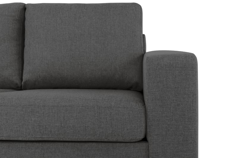 Crazy 3-seters Venstrevendt L-formet Sjeselongsofa i Stoff - Mørk grå - Møbler - Sofaer - Sofaer med sjeselong - 2 seters sofa med divan