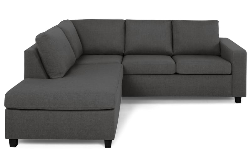 Crazy 3-seters Venstrevendt L-formet Sjeselongsofa i Stoff - Mørk grå - Møbler - Sofaer - Sofaer med sjeselong - 2 seters sofa med divan