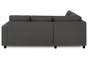 Crazy 3-seters Venstrevendt L-formet Sjeselongsofa i Stoff - Mørk grå - Møbler - Sofaer - Sofaer med sjeselong - 2 seters sofa med divan