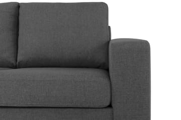 Crazy 3-seters Venstrevendt L-formet Sjeselongsofa i Stoff - Mørk grå - Møbler - Sofaer - Sofaer med sjeselong - 2 seters sofa med divan