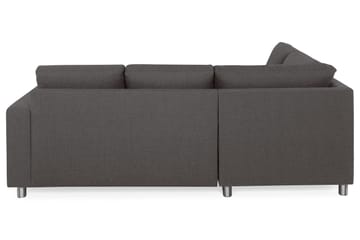 Crazy 3-seters Venstrevendt L-formet Sjeselongsofa i Stoff - Mørk grå - Møbler - Sofaer - Sofaer med sjeselong - 2 seters sofa med divan