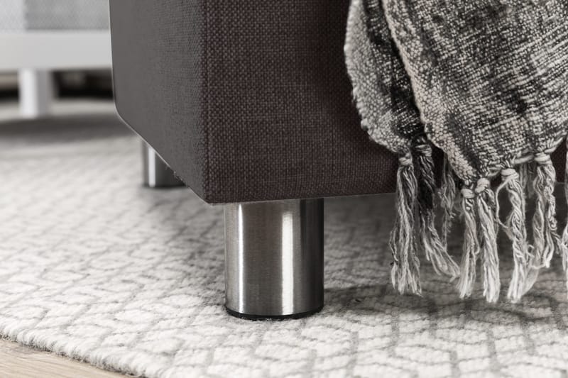 Crazy 3-seters Venstrevendt L-formet Sjeselongsofa i Stoff - Mørk grå - Møbler - Sofaer - Sofaer med sjeselong - 2 seters sofa med divan