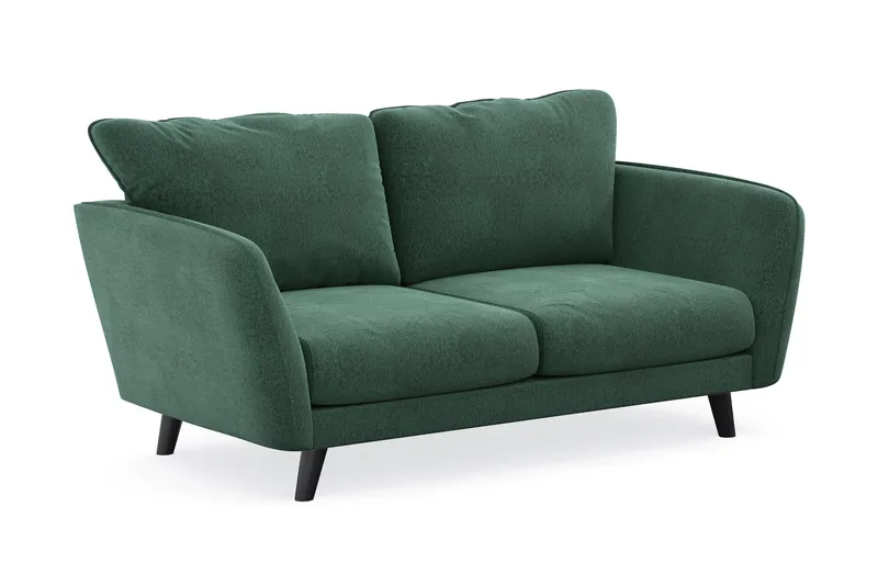 Trend Lyx 2-seters Fløyelssofa - Mørkegrønn - Møbler - Sofaer - 2 seter sofa