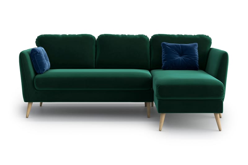 3-seter Divansofa Joesph - Mørkegrønn - 3 seters sofa med divan - Sofaer med sjeselong
