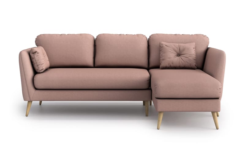 3-seter Divansofa Joesph - Rosa - 3 seters sofa med divan - Sofaer med sjeselong