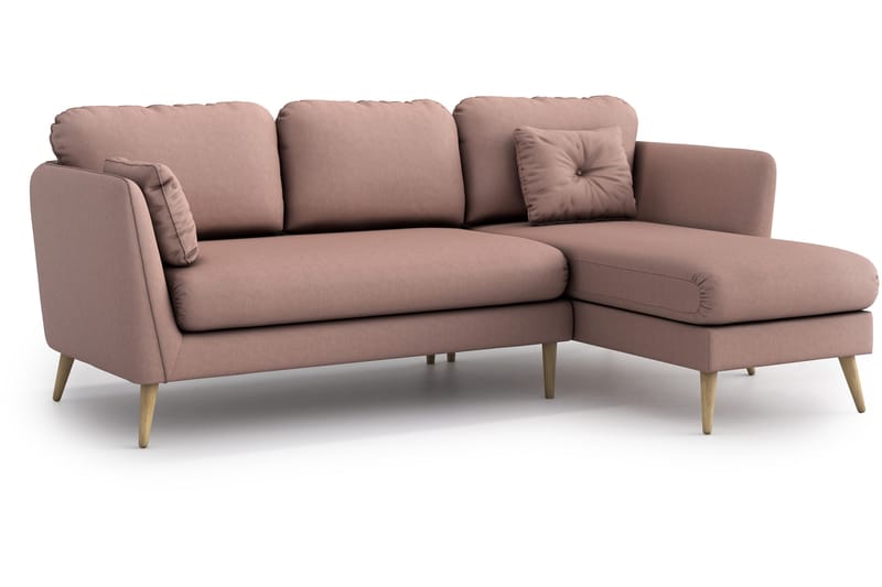 3-seter Divansofa Joesph - Rosa - 3 seters sofa med divan - Sofaer med sjeselong