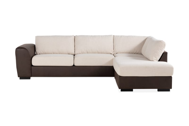 3-seters Havanna Sjeselong Høyre - Beige/Brun - 3 seters sofa med divan - Sofaer med sjeselong