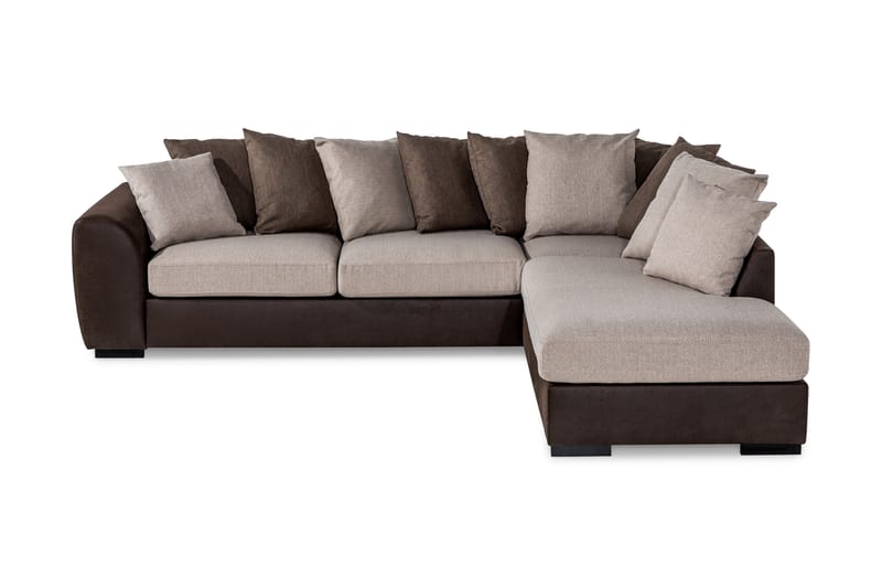 3-seters Havanna Sjeselong Høyre Konvoluttputer - Brun|Beige - 3 seters sofa med divan - Sofaer med sjeselong