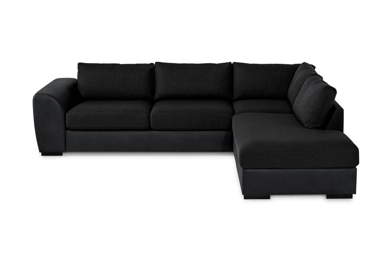 3-seters Havanna Sjeselong Høyre - Svart - 3 seters sofa med divan - Sofaer med sjeselong