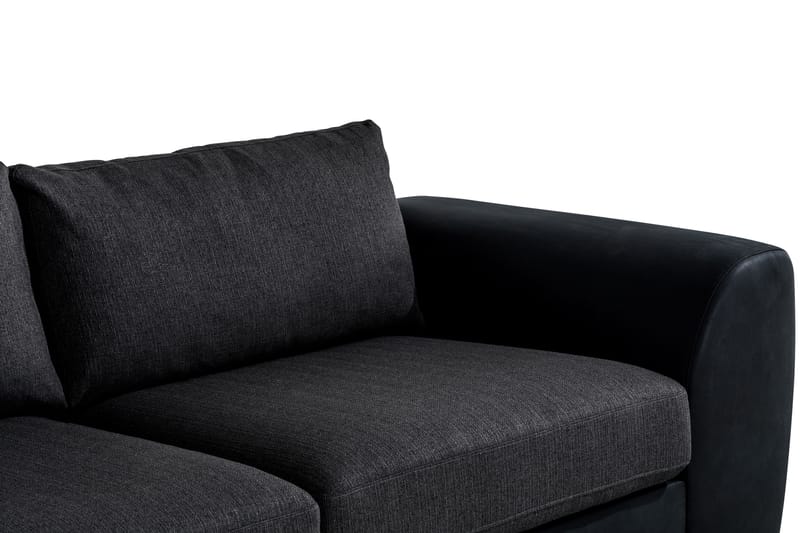 3-seters Havanna Sjeselong Venstre - Svart|Grå - 3 seters sofa med divan - Sofaer med sjeselong