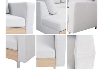 3-seters Hjørnesofa Feltch - Svart - Møbler - Sofaer - Sofaer med sjeselong - 3 seters sofa med divan