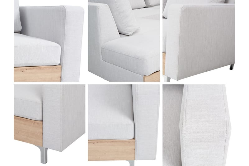 3-seters Hjørnesofa Feltch - Svart - Møbler - Sofaer - Sofaer med sjeselong - 3 seters sofa med divan