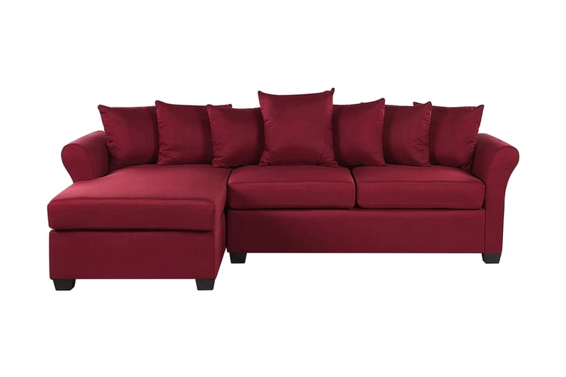 3-seters Hjørnesofa Lyngsnes - Mørkerød - 3 seters sofa med divan - Sofaer med sjeselong