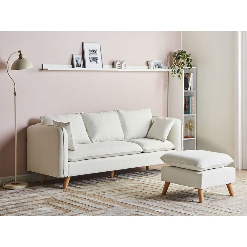 3-seters sofa Dalvik - Hvit, brun - Møbler - Sofaer - Hjørnesofaer
