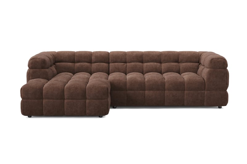 3-seters Sofa Elise med Sjeselong Venstre - Brun - Møbler - Sofaer - Sofaer med sjeselong - 4 seters sofa med divan
