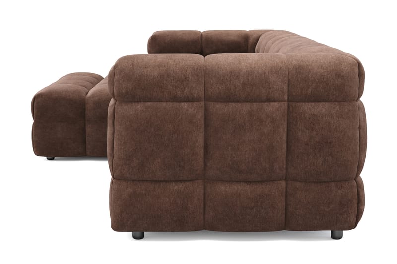3-seters Sofa Elise med Sjeselong Venstre - Brun - Møbler - Sofaer - Sofaer med sjeselong - 4 seters sofa med divan