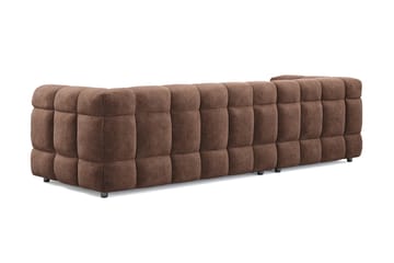 3-seters Sofa Elise med Sjeselong Venstre - Brun - Møbler - Sofaer - Sofaer med sjeselong - 4 seters sofa med divan
