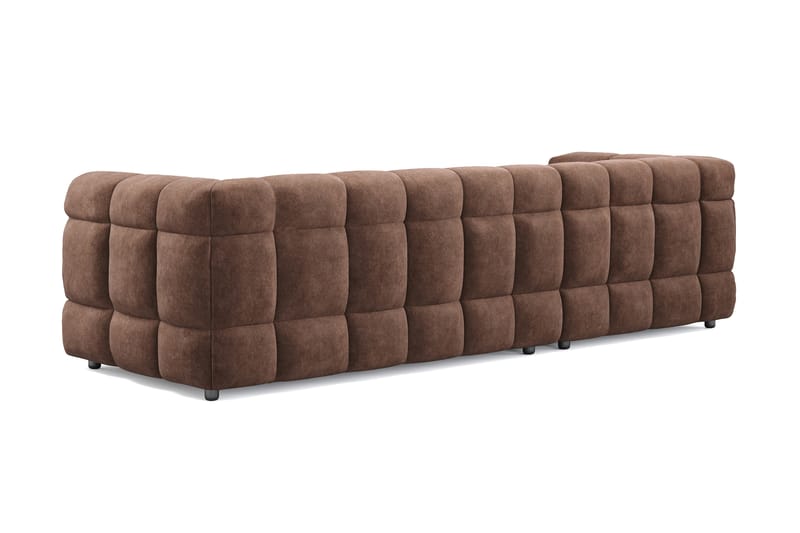 3-seters Sofa Elise med Sjeselong Venstre - Brun - Møbler - Sofaer - Sofaer med sjeselong - 4 seters sofa med divan