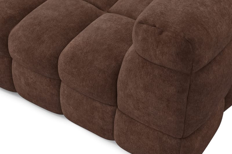 3-seters Sofa Elise med Sjeselong Venstre - Brun - Møbler - Sofaer - Sofaer med sjeselong - 4 seters sofa med divan