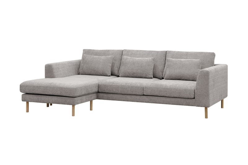 3-seters Sofa Florenz med Divan Venstre - Lysegrå - Møbler - Sofaer - Sofaer med sjeselong - 3 seters sofa med divan