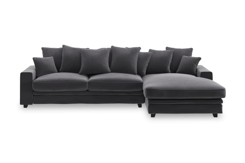 3-seter Sofa Sherborne Høyre - Mørkegrå - 3 seters sofa med divan - Sofaer med sjeselong