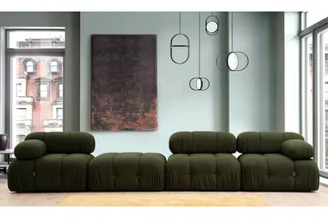 Belgin Boblende Divansofa 3-seter 288 cm - Grønn - Møbler - Sofaer - Sofaer med sjeselong - 3 seters sofa med divan