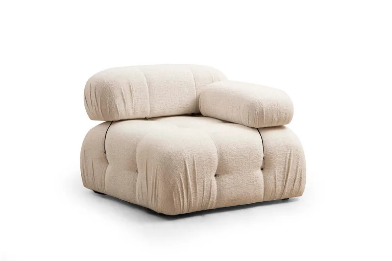 Belgin Boblet Divansofa 3-seters 288 cm - Lys / Beige - Møbler - Sofaer - Sofaer med sjeselong - 3 seters sofa med divan