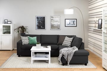 Crazy 3-seters Høyrevendt L-formet Sjeselongsofa i Stoff - Antrasitt - Møbler - Sofaer - Sofaer med sjeselong - 3 seters sofa med divan