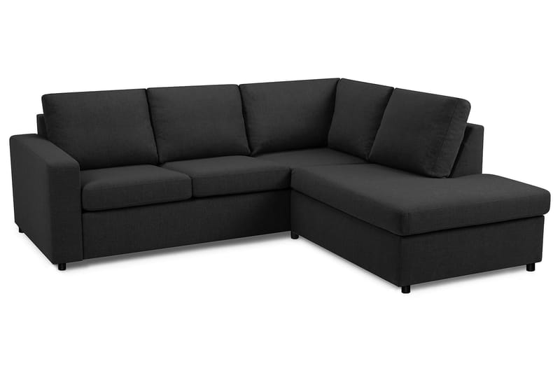 Crazy 3-seters Høyrevendt L-formet Sjeselongsofa i Stoff - Antrasitt - Møbler - Sofaer - Sofaer med sjeselong - 3 seters sofa med divan