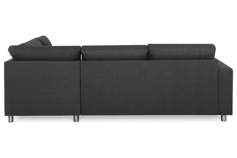 Crazy 3-seters Høyrevendt L-formet Sjeselongsofa i Stoff - Antrasitt - Møbler - Sofaer - Sofaer med sjeselong - 3 seters sofa med divan