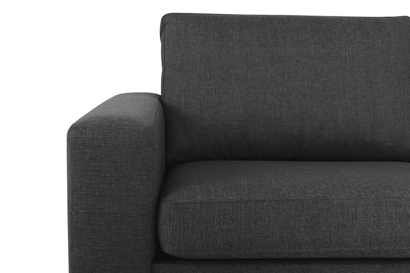 Crazy 3-seters Høyrevendt L-formet Sjeselongsofa i Stoff - Antrasitt - Møbler - Sofaer - Sofaer med sjeselong - 3 seters sofa med divan