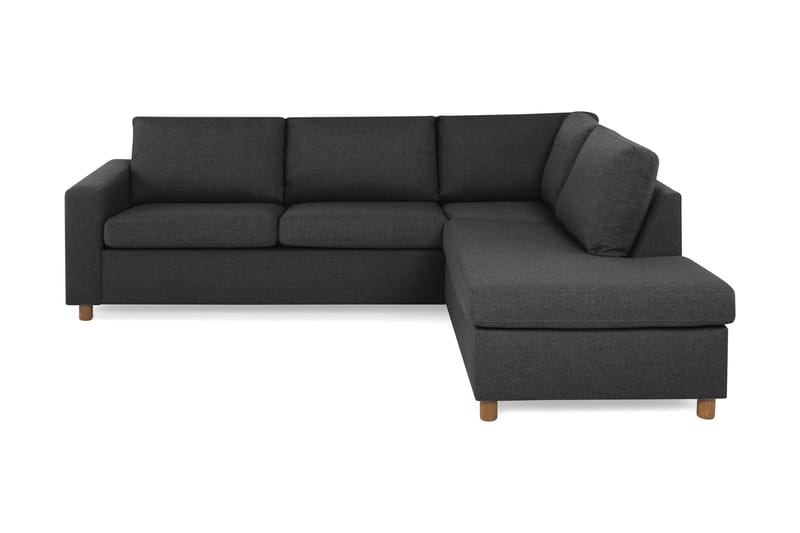 Crazy 3-seters Høyrevendt L-formet Sjeselongsofa i Stoff - Antrasitt - Møbler - Sofaer - Sofaer med sjeselong - 3 seters sofa med divan