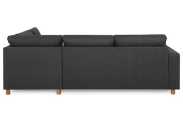 Crazy 3-seters Høyrevendt L-formet Sjeselongsofa i Stoff - Antrasitt - Møbler - Sofaer - Sofaer med sjeselong - 3 seters sofa med divan