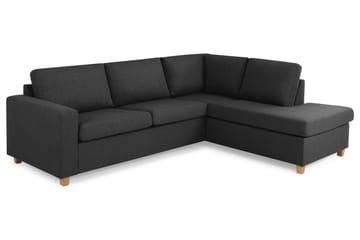 Crazy 3-seters Høyrevendt L-formet Sjeselongsofa i Stoff - Antrasitt - Møbler - Sofaer - Sofaer med sjeselong - 3 seters sofa med divan