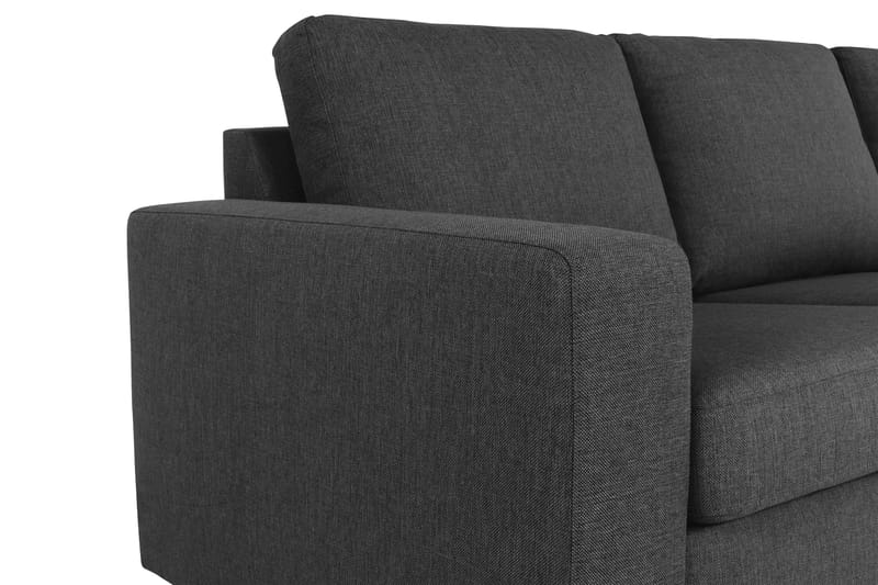 Crazy 3-seters Høyrevendt L-formet Sjeselongsofa i Stoff - Antrasitt - Møbler - Sofaer - Sofaer med sjeselong - 3 seters sofa med divan