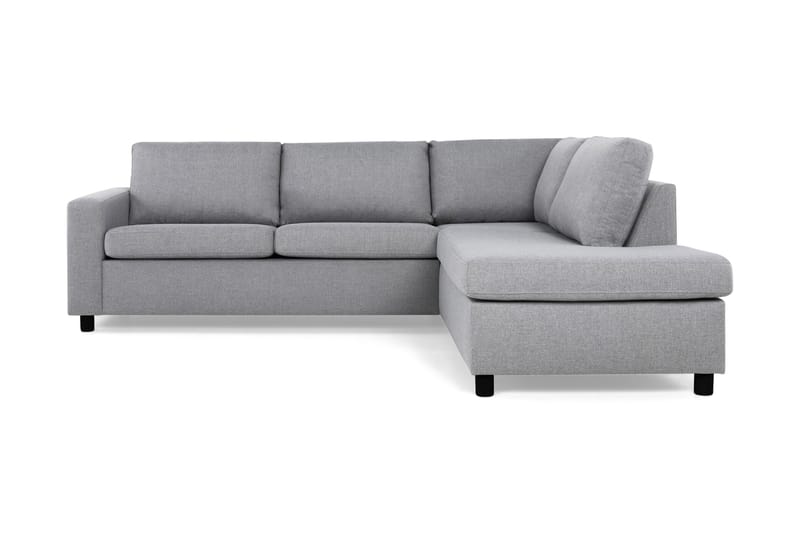 Crazy 3-seters Høyrevendt L-formet Sjeselongsofa i Stoff - Grå - Møbler - Sofaer - Sofaer med sjeselong - 3 seters sofa med divan