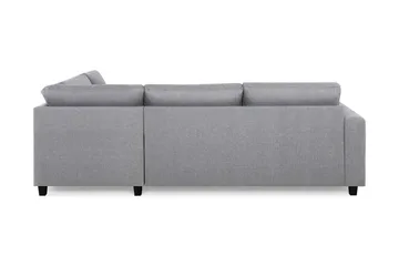 Crazy 3-seters Høyrevendt L-formet Sjeselongsofa i Stoff - Grå - Møbler - Sofaer - Sofaer med sjeselong - 3 seters sofa med divan