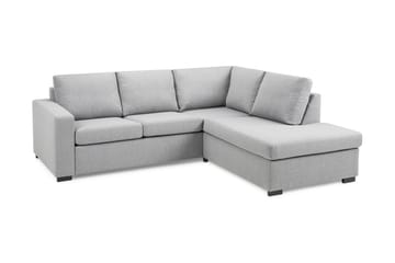 Crazy 3-seters Høyrevendt L-formet Sjeselongsofa i Stoff - Grå - Møbler - Sofaer - Sofaer med sjeselong - 3 seters sofa med divan