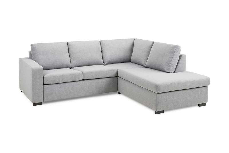 Crazy 3-seters Høyrevendt L-formet Sjeselongsofa i Stoff - Grå - Møbler - Sofaer - Sofaer med sjeselong - 3 seters sofa med divan