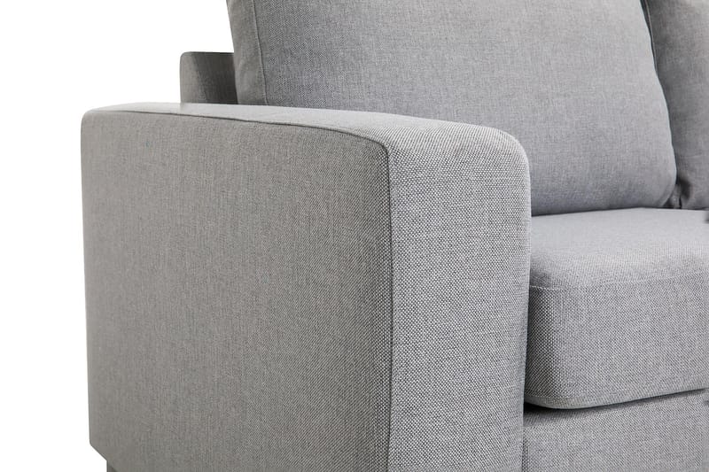 Crazy 3-seters Høyrevendt L-formet Sjeselongsofa i Stoff - Grå - Møbler - Sofaer - Sofaer med sjeselong - 3 seters sofa med divan