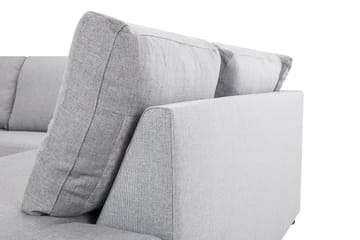Crazy 3-seters Høyrevendt L-formet Sjeselongsofa i Stoff - Grå - Møbler - Sofaer - Sofaer med sjeselong - 3 seters sofa med divan