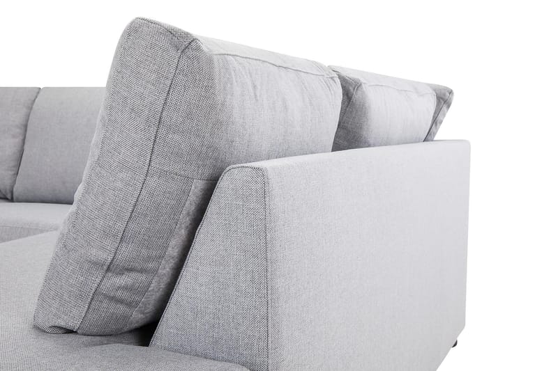 Crazy 3-seters Høyrevendt L-formet Sjeselongsofa i Stoff - Grå - Møbler - Sofaer - Sofaer med sjeselong - 3 seters sofa med divan