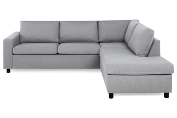 Crazy 3-seters Høyrevendt L-formet Sjeselongsofa i Stoff - Grå - Møbler - Sofaer - Sofaer med sjeselong - 3 seters sofa med divan