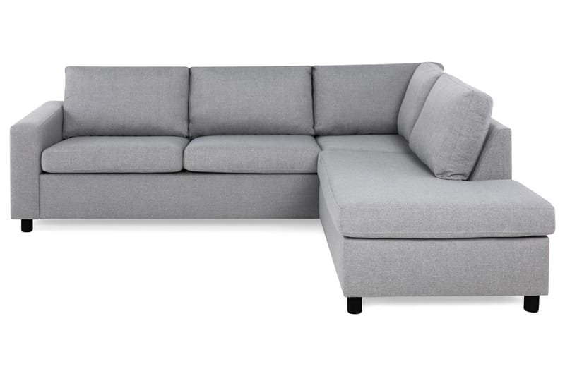 Crazy 3-seters Høyrevendt L-formet Sjeselongsofa i Stoff - Grå - Møbler - Sofaer - Sofaer med sjeselong - 3 seters sofa med divan