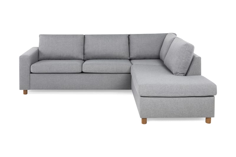 Crazy 3-seters Høyrevendt L-formet Sjeselongsofa i Stoff - Grå - Møbler - Sofaer - Sofaer med sjeselong - 3 seters sofa med divan