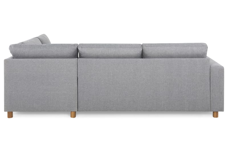 Crazy 3-seters Høyrevendt L-formet Sjeselongsofa i Stoff - Grå - Møbler - Sofaer - Sofaer med sjeselong - 3 seters sofa med divan