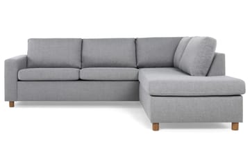 Crazy 3-seters Høyrevendt L-formet Sjeselongsofa i Stoff - Grå - Møbler - Sofaer - Sofaer med sjeselong - 3 seters sofa med divan